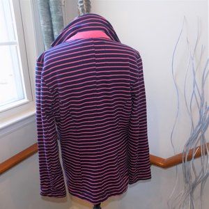 SO Blue & Pink Stripe Cotton Blazer Size Small